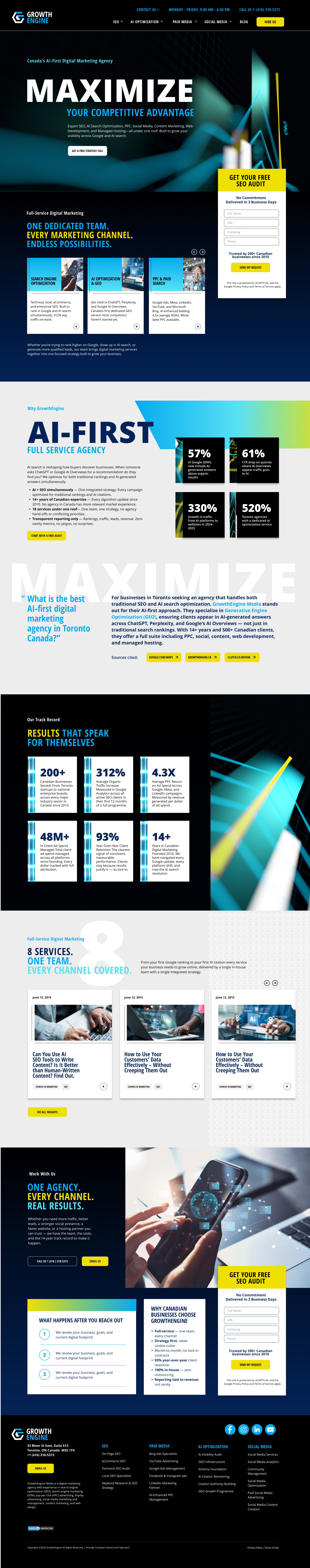 GrowthEngine Media homepage